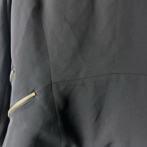 Anne Klein Asymmetrical Blazer with Double Zipper Black Size L - Picture 6 of 6